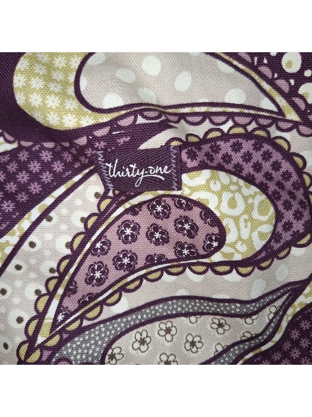 Thirty One Purple Paisley Tote Bag - Picture 2 of 5